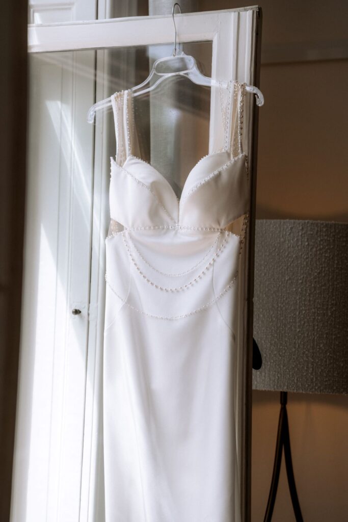Details des Brautkleides